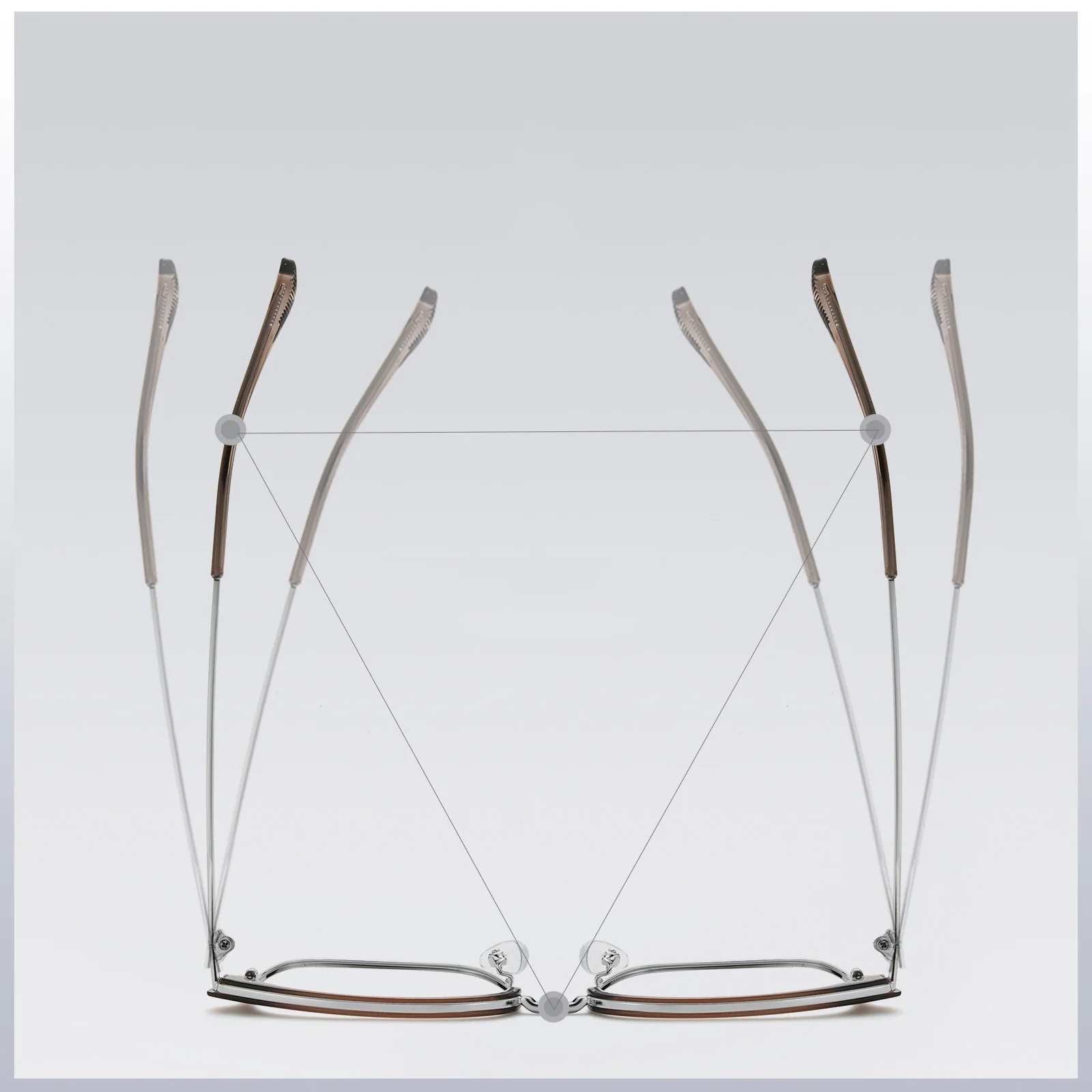 Square Browline Business Glasses Anti Blue Light VK2075 - Image 6