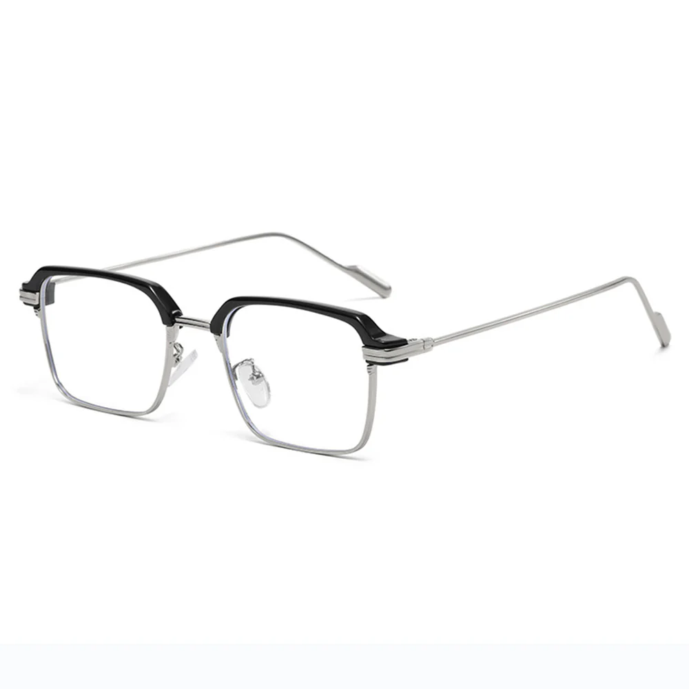 Men's Business Browline Glasses with Prescription Lenses VK2080 - Image 7