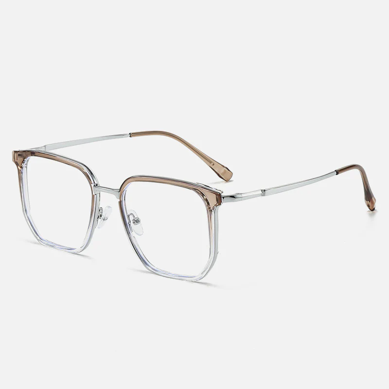 Oversized Blue Light Glasses Stylish Square TR + Metal VK2087 - Image 13