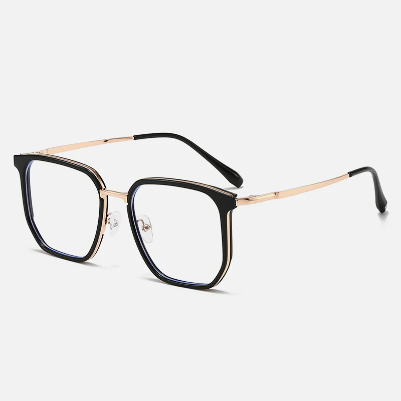 Oversized Blue Light Glasses Stylish Square TR + Metal VK2087 - Image 2