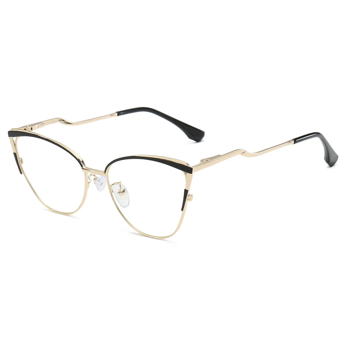 Metal Cat-Eye Reading Glasses Anti-Blue Light VK2091 - Image 2