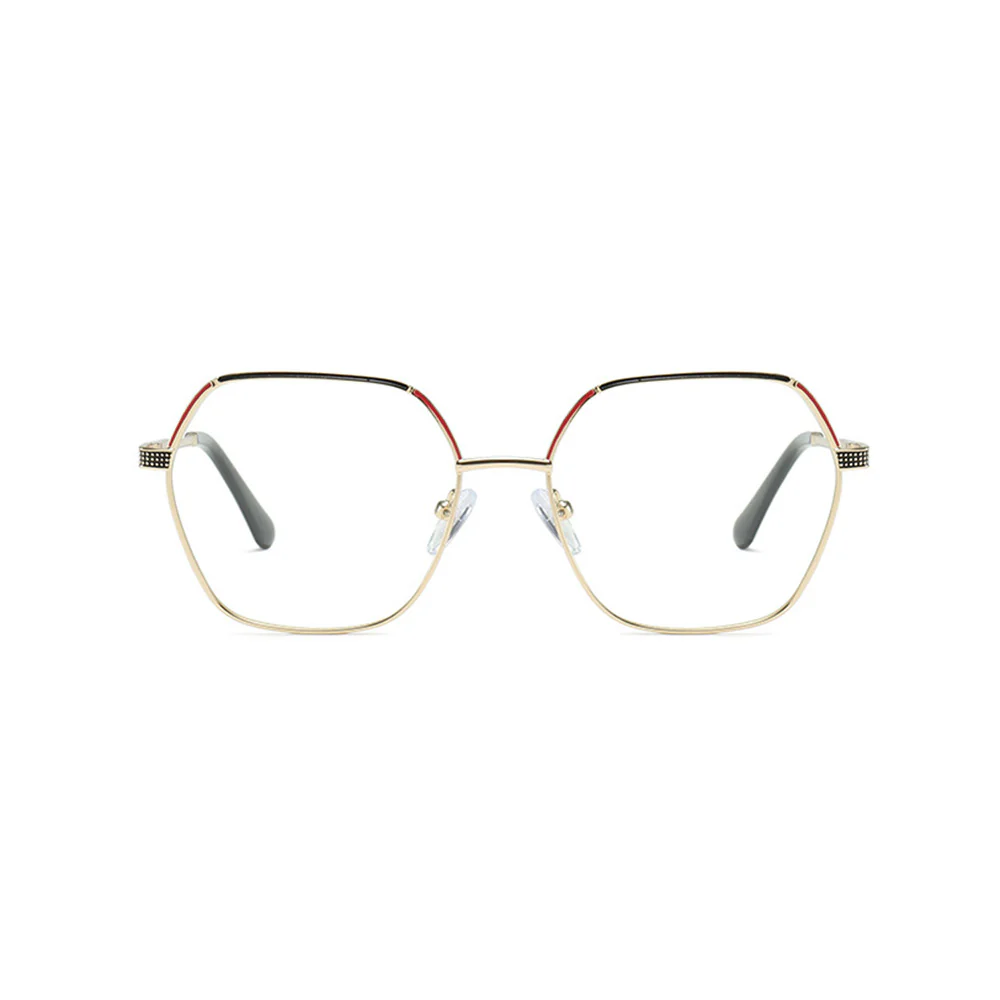 Metal Frame Geometric Glasses with Prescription Lenses VK2092 - Image 9