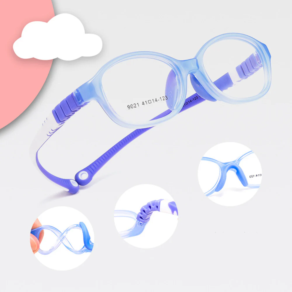 Kids Flexible Glasses Frames Silicone Material VK2105 - Image 4