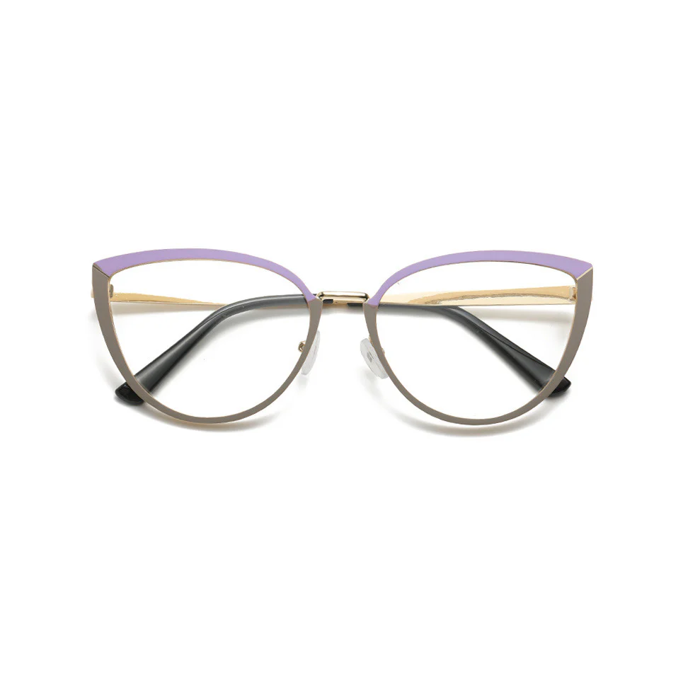 Women's Metal Cat Eye Glasses With Prescription Lenses VK2109 - Image 7
