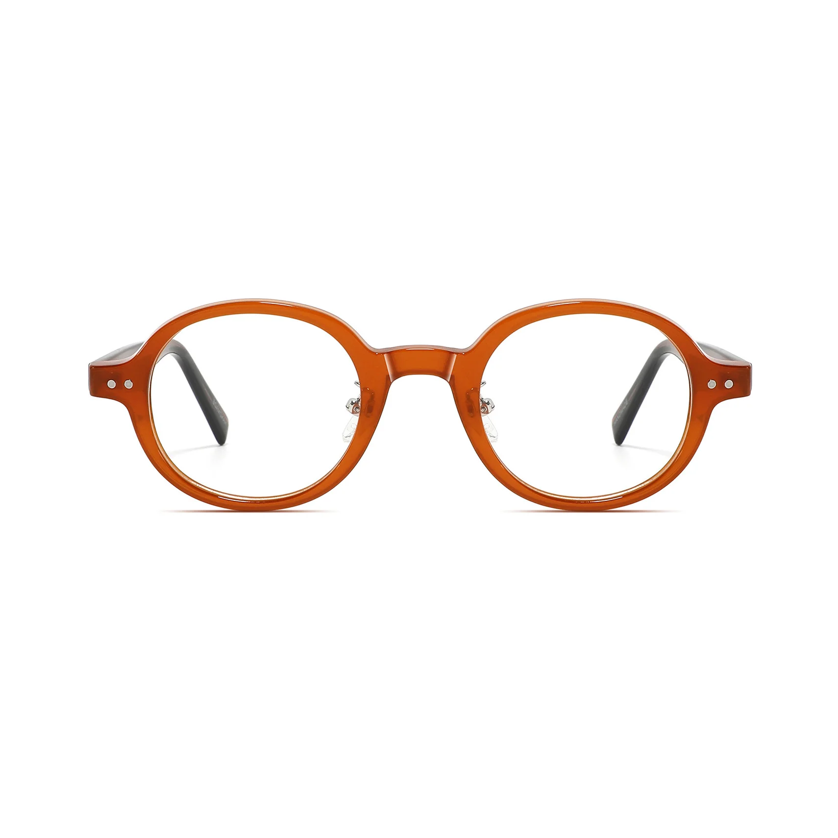 Retro Oval Blue Light Blocking Glasses Fake Glasses VK2119 - Image 7