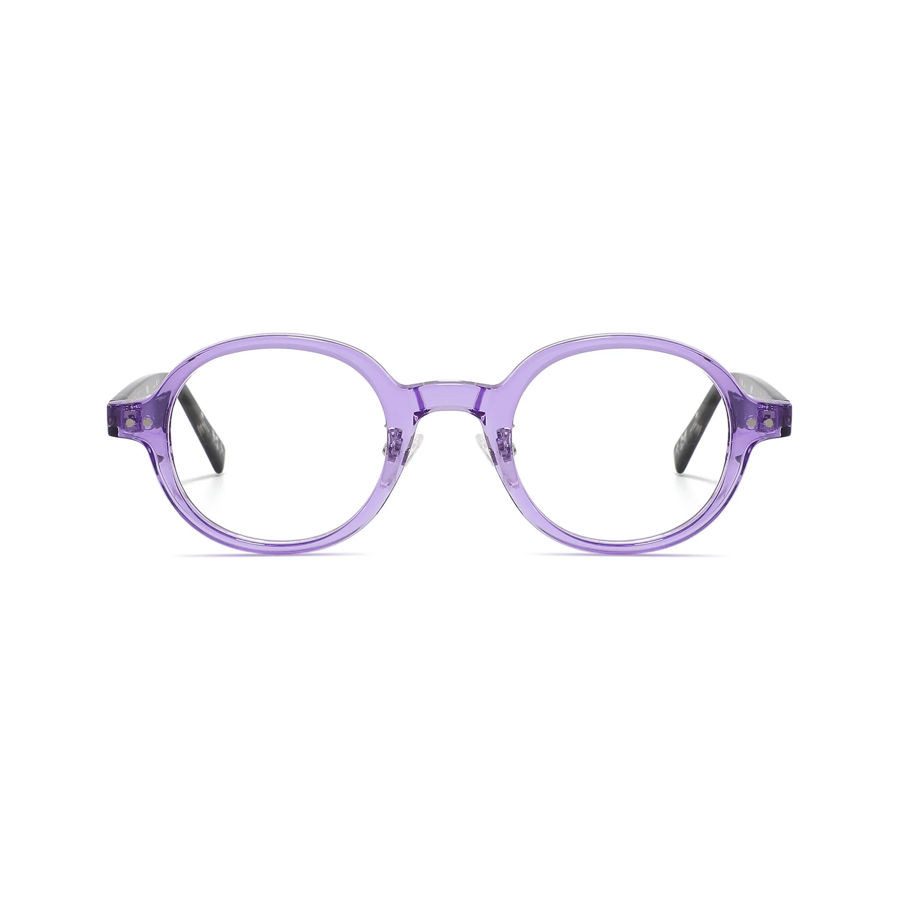 Retro Oval Blue Light Blocking Glasses Fake Glasses VK2119 - Image 9