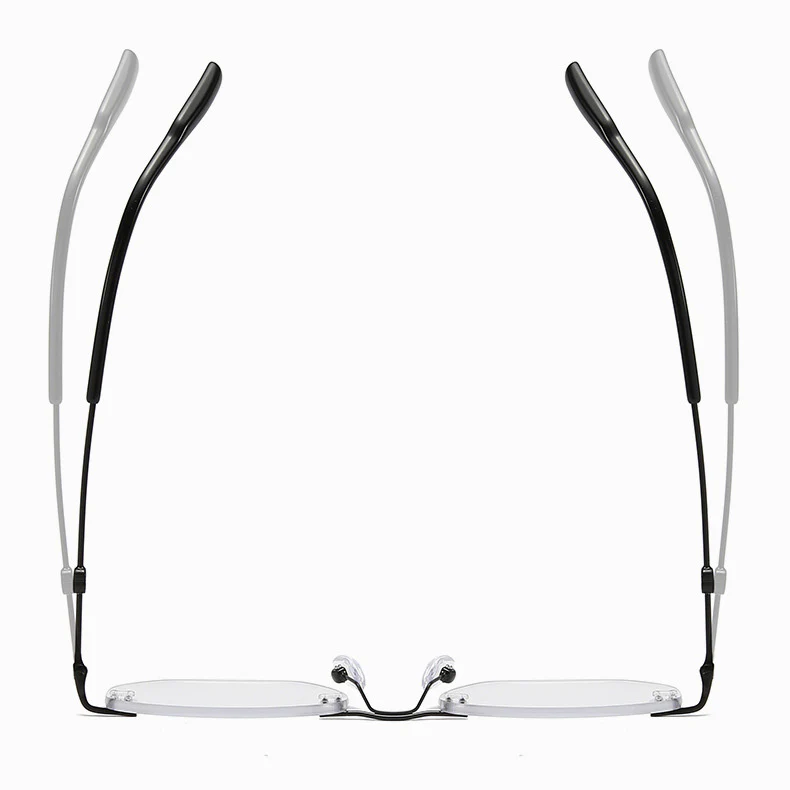 Rimless Square Glasses Blue Light Blocking VK2124 - Image 3