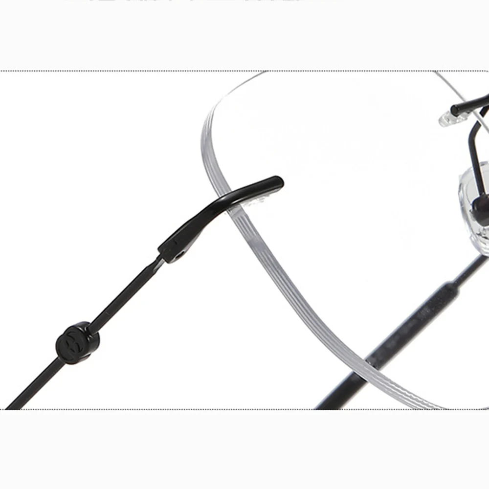Rimless Square Glasses Blue Light Blocking VK2124 - Image 4
