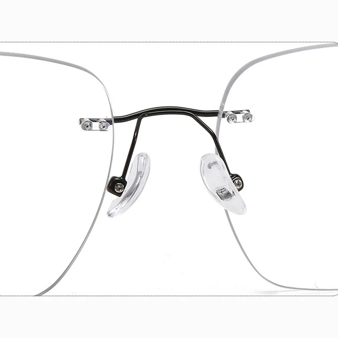 Rimless Square Glasses Blue Light Blocking VK2124 - Image 6