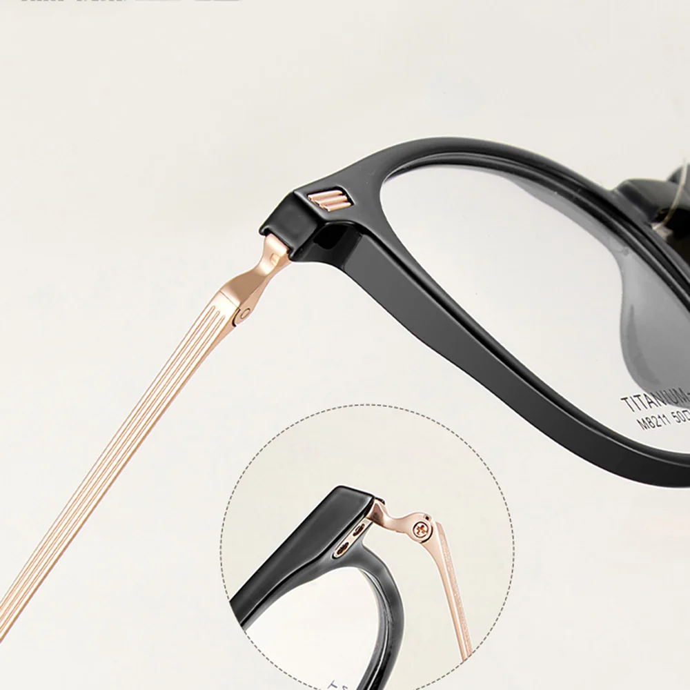 Chic Round Frame with Prescription Lenses Computer Glasses VK2126 - Image 4