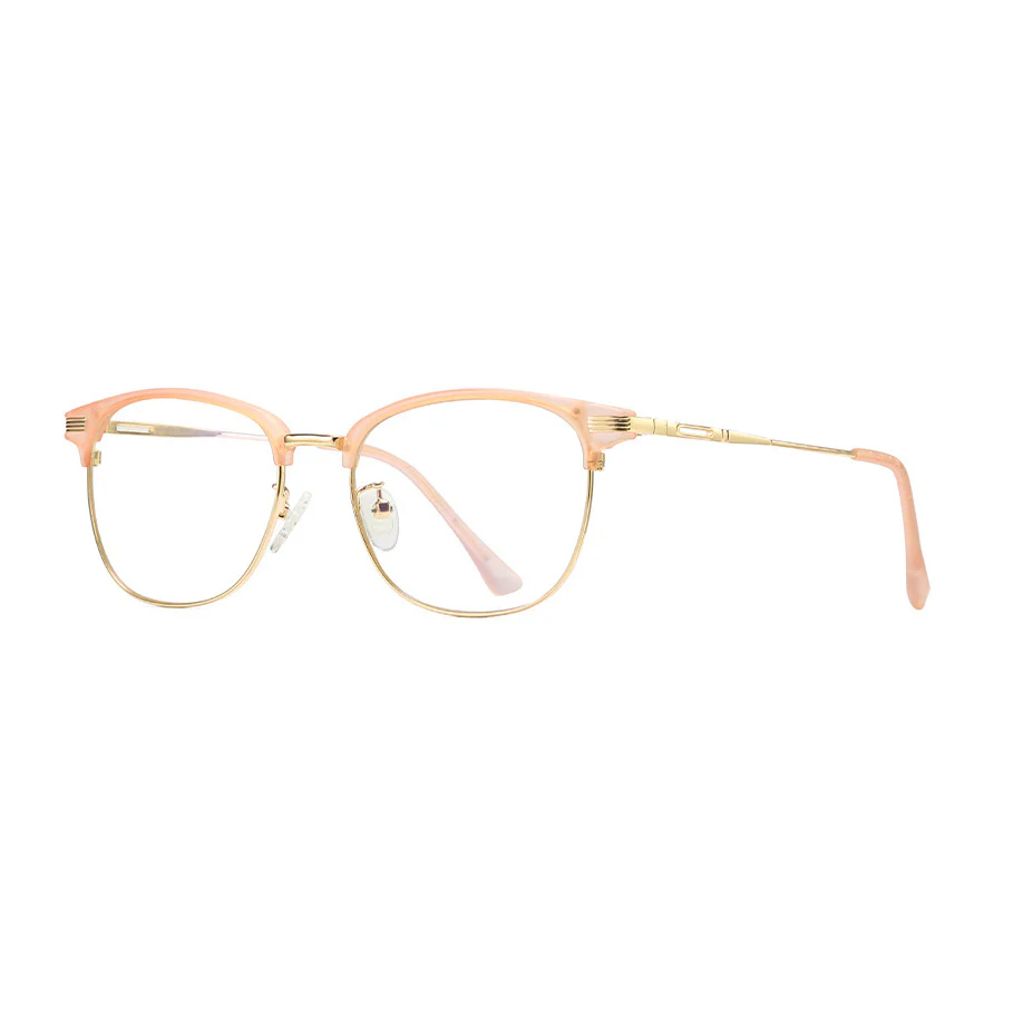 Blue Light Blocking Glasses Metal Browline Frame VK2127 - Image 11