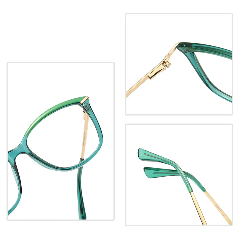 Cat Eye Optical Glasses Computer Reading with Spring Hinges VK2131 - Image 5
