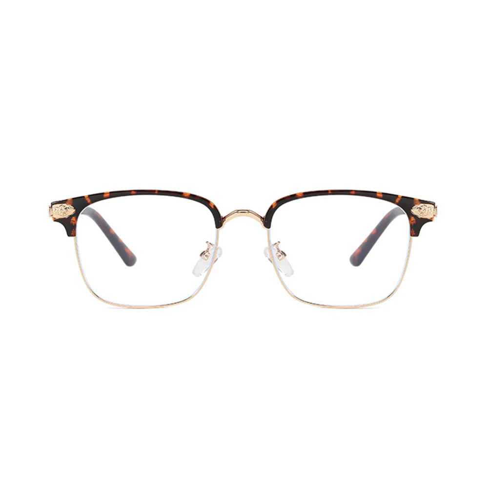 Fashion Retro Browline Glasses Blue Light Blocking VK2132 - Image 7