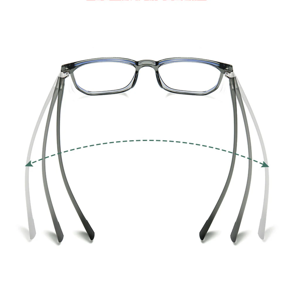 Trendy Simple Square Glasses Frame with Anti-Blue Light Lenses VK2137 - Image 4