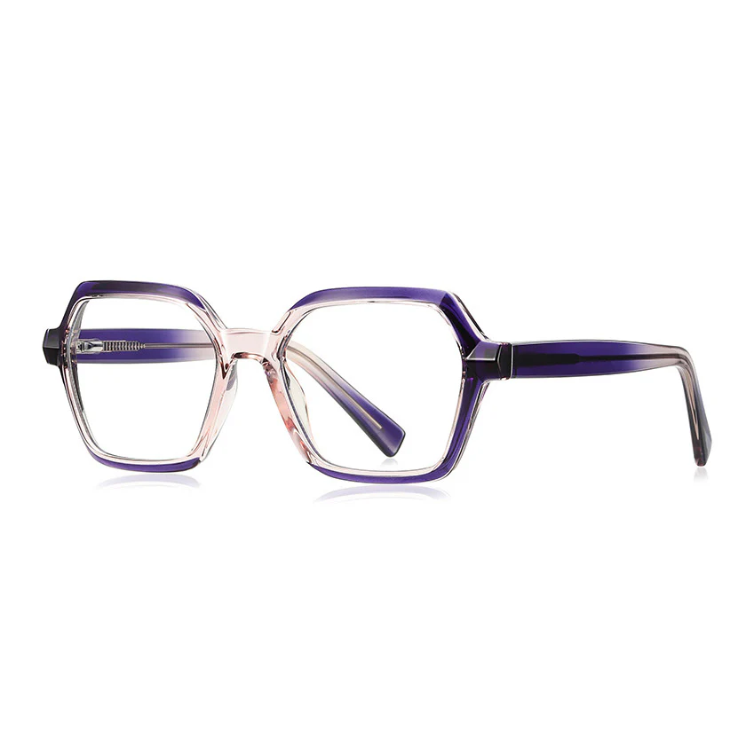 Unisex Geometric Eyeglasses Frames Fashion Retro with Spring Hinge VK2141 - Image 10