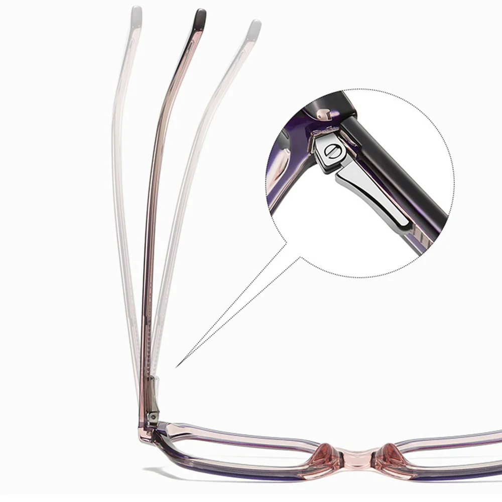 Unisex Geometric Eyeglasses Frames Fashion Retro with Spring Hinge VK2141 - Image 4