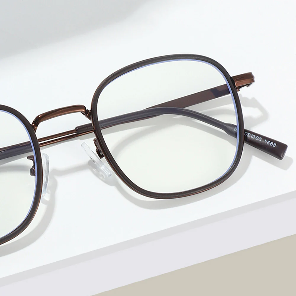 Blue Light Blocking Metal Square Glasses for Women Men VK2155 - Image 6