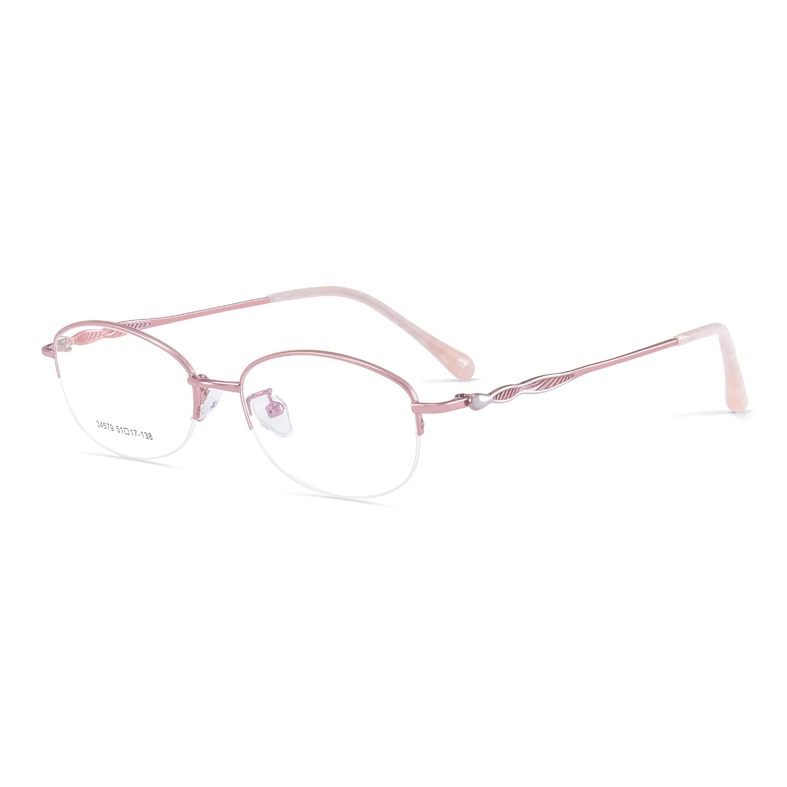 Oval Half Rim Glasses Metal Elegant Reading Glasses for Women VK2158 - Image 7
