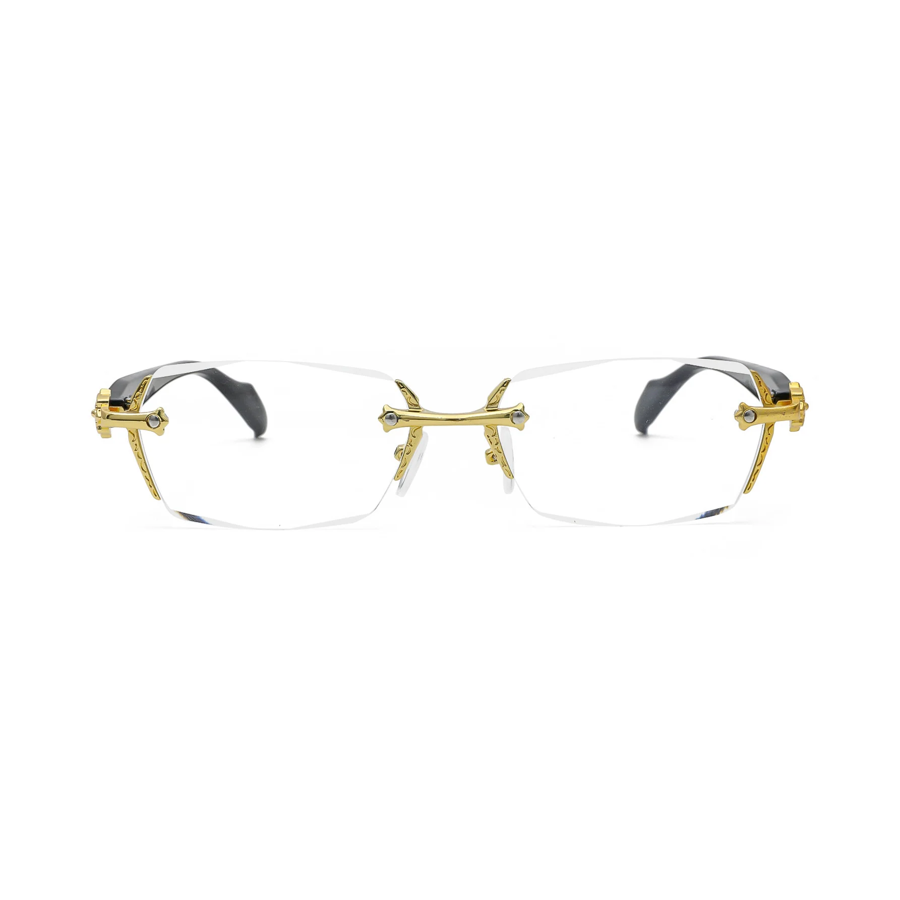 New Chic Rimless Glasses Fashionable Hip-Hop Style VK2160 - Image 4