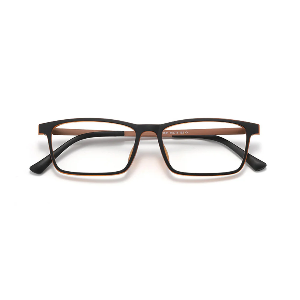 Men's Rectangular Business Glasses Rubber Titanium Temples VK2162 - Image 10
