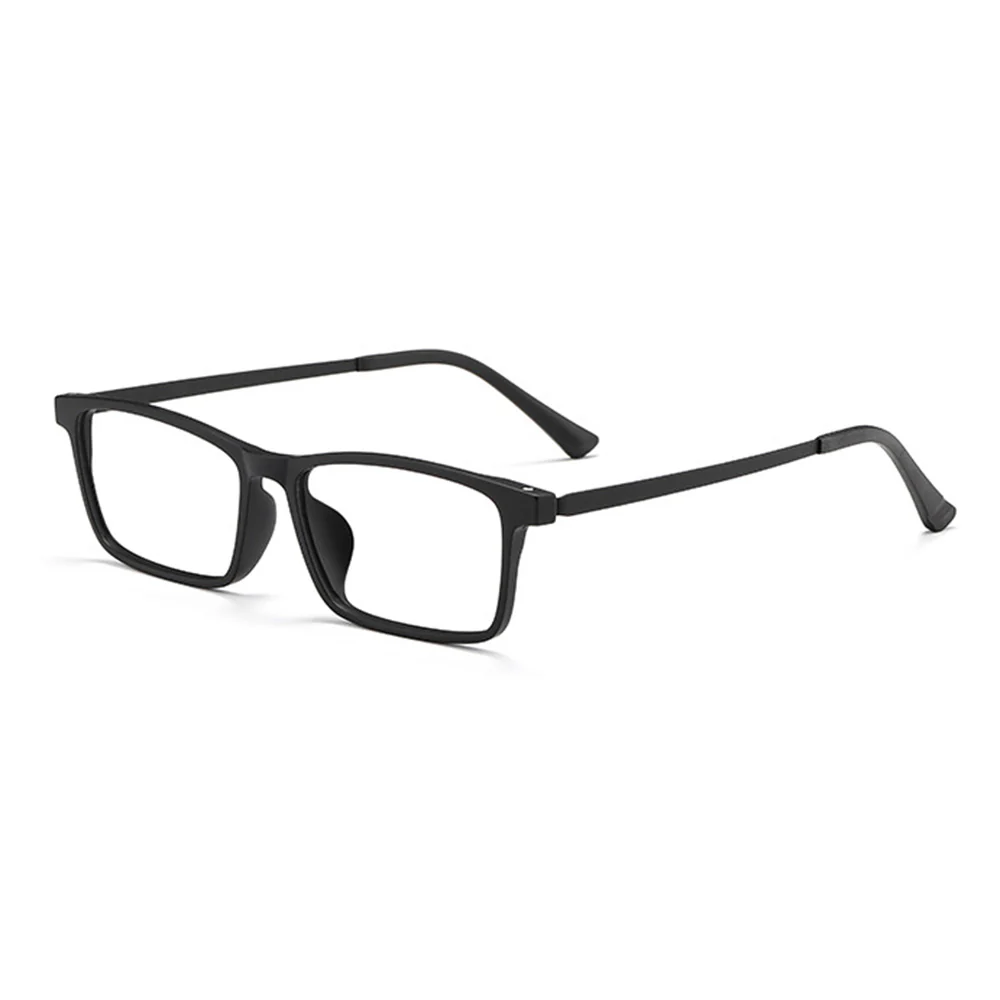 Men's Rectangular Business Glasses Rubber Titanium Temples VK2162 - Image 2
