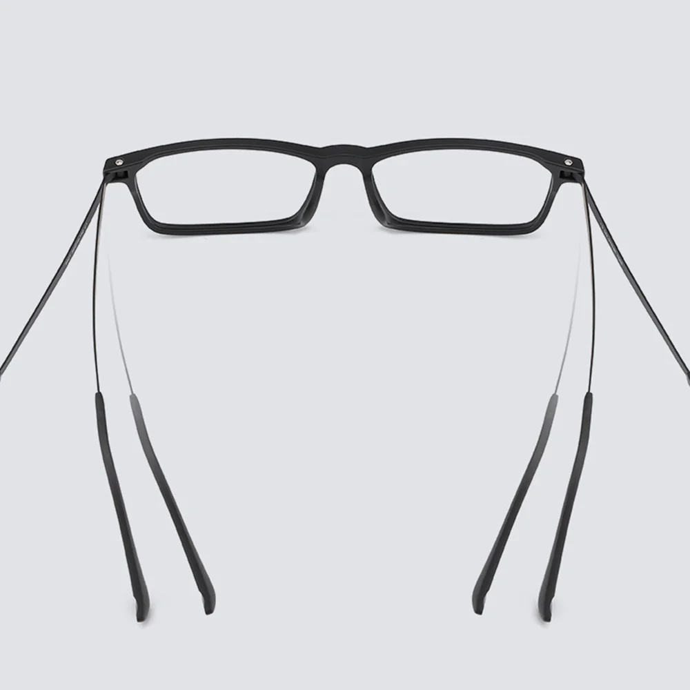 Men's Rectangular Business Glasses Rubber Titanium Temples VK2162 - Image 4