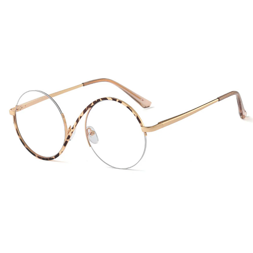 Niche Design Metal Half-Frame Round Glasses Artistic VK2169 - Image 12