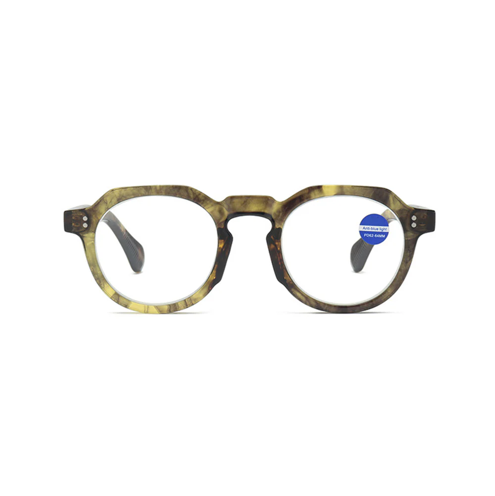 Vintage Round Prescription Glasses Blue Light Blocking VK2180 - Image 10