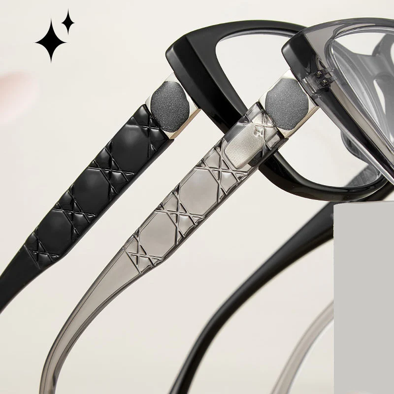 Trendy Cat Eye Glasses with Thick Frame for Women VK2181 - Image 3