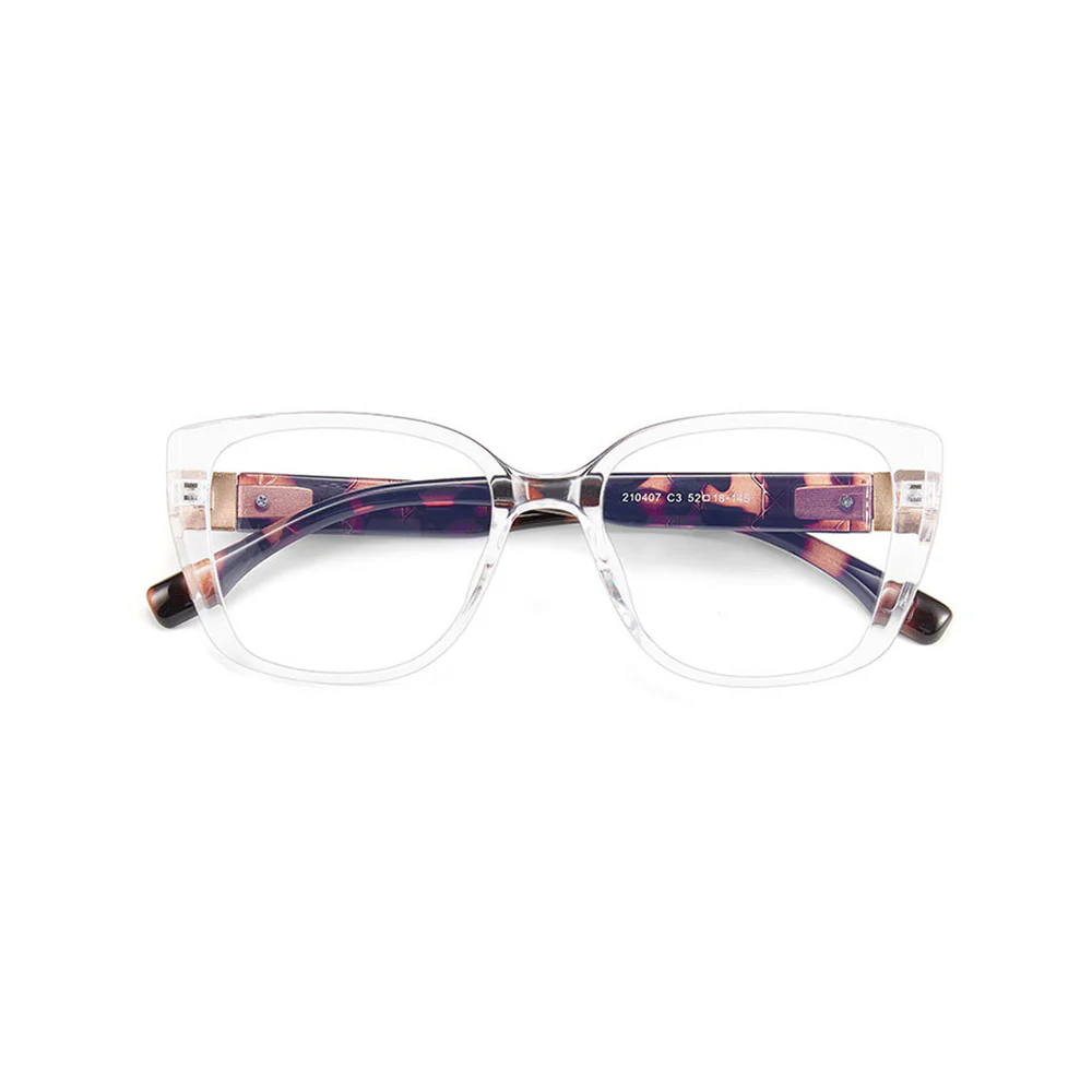 Trendy Cat Eye Glasses with Thick Frame for Women VK2181 - Image 4