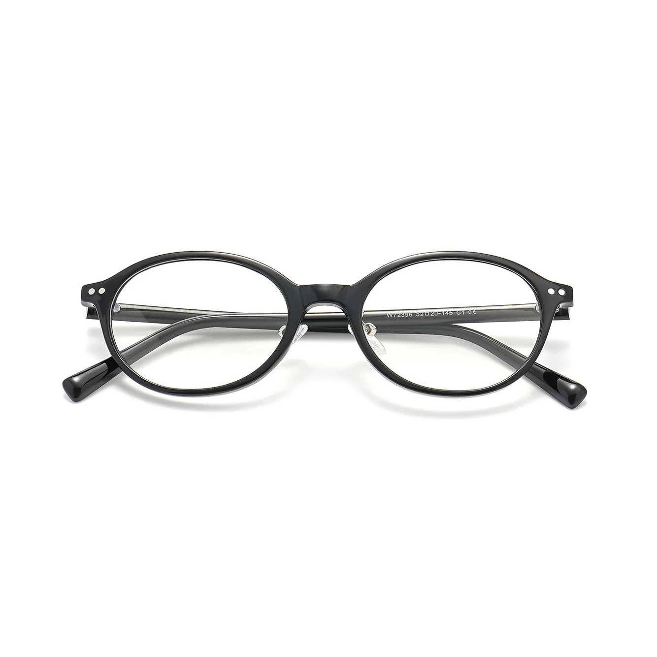 Oval Fake Glasses Popular Nerd Anti Blue Light Glasses VK2184 - Image 7