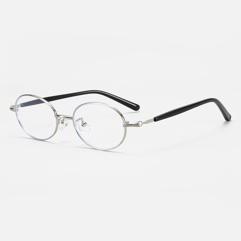 Metal Vintage Oval Glasses Blue Light Blocking VK2188 - Image 5