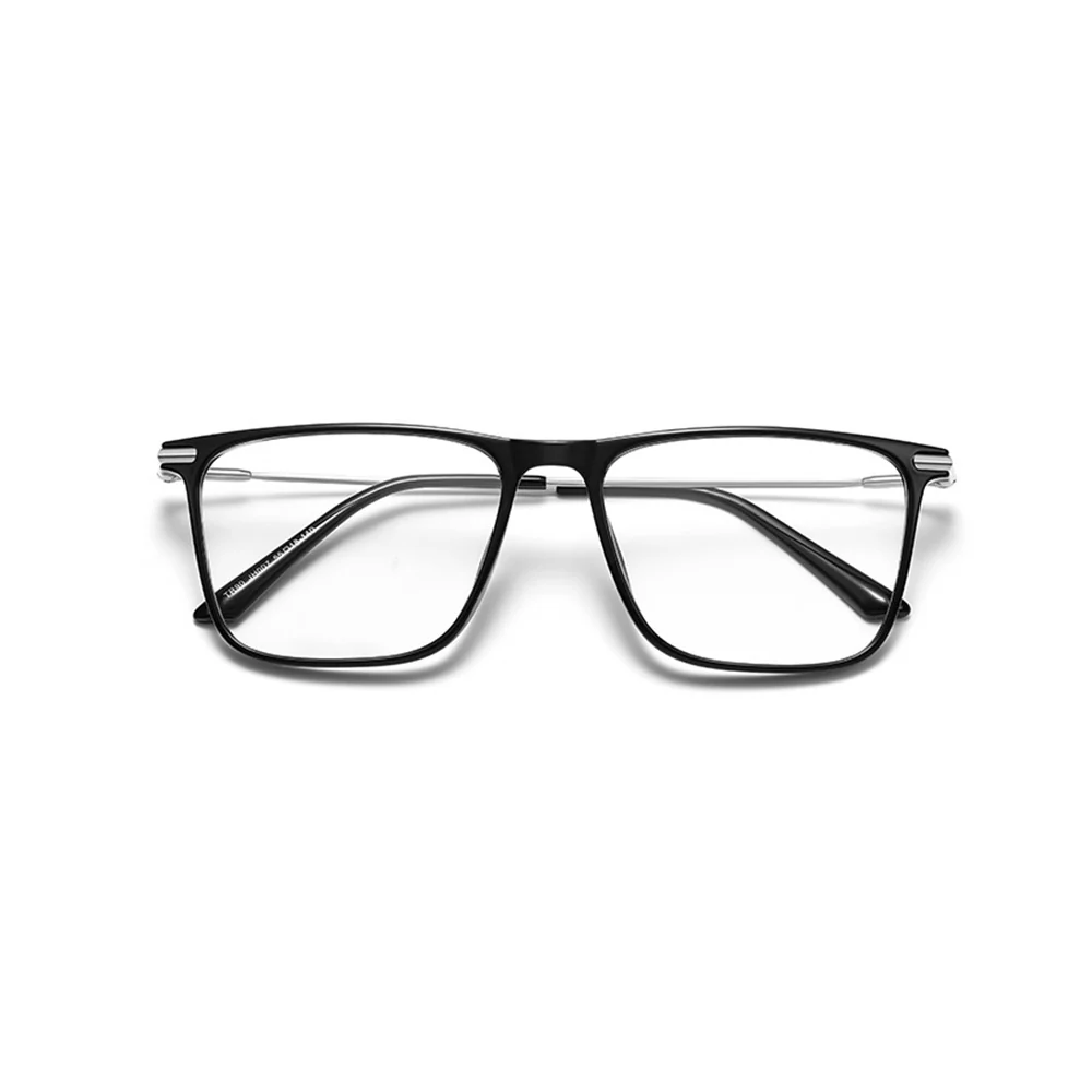 Men's Simple Rectangular Glasses Lightweight Titanium Temples VK2190