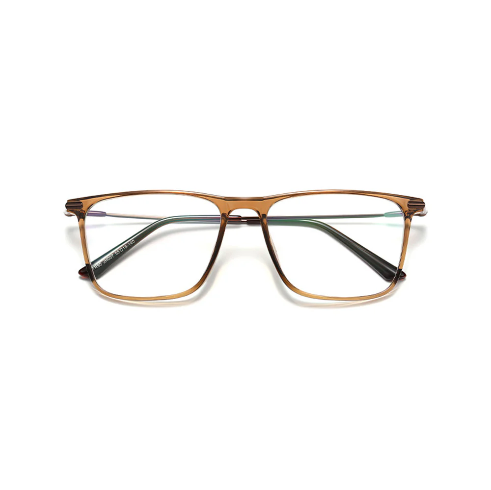 Men's Simple Rectangular Glasses Lightweight Titanium Temples VK2190 - Image 9