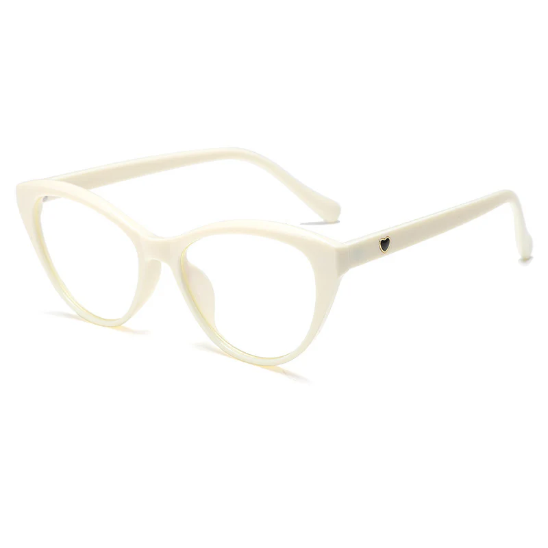 Women's Cat Eye Glasses Frame Heart Pattern VK2197 - Image 11