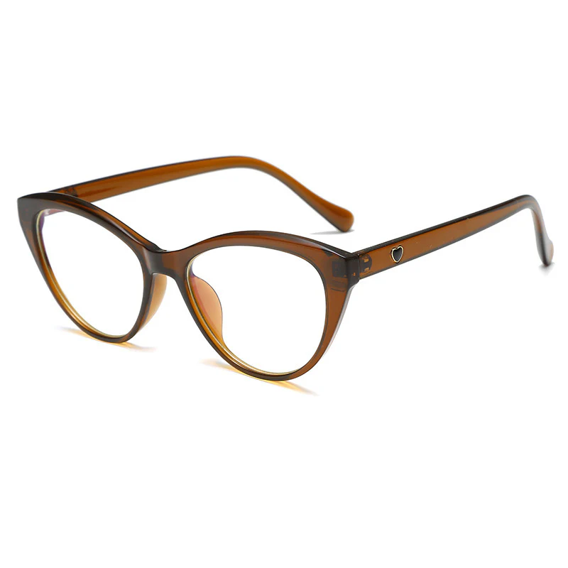 Women's Cat Eye Glasses Frame Heart Pattern VK2197 - Image 9