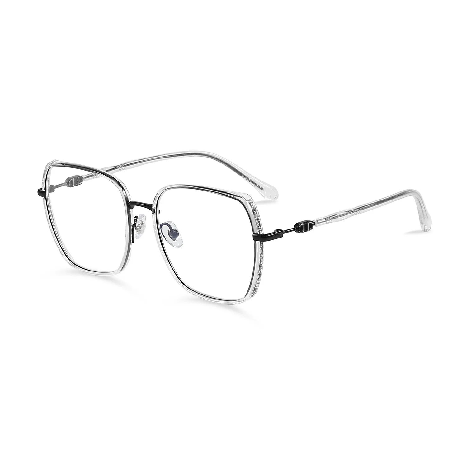 Square Glitter Frame Women's Party Fashion Glasses VK2203 - Image 2