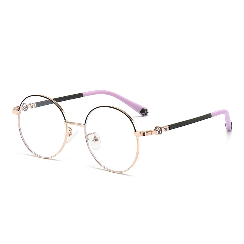Kids' Round Anti-Blue Light Glasses Cute & Stylish Design VK2213 - Image 2