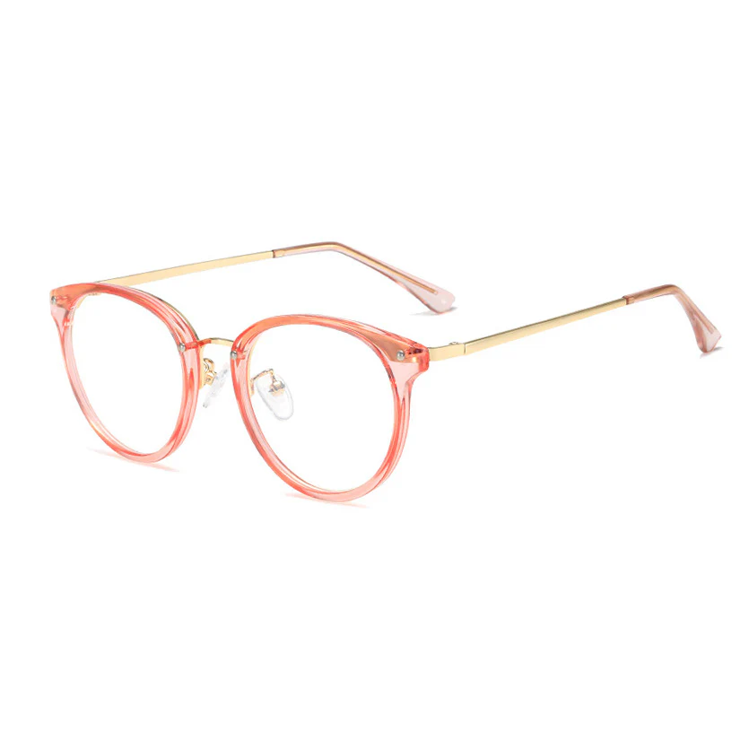 Round Blue Light Blocking Glasses TR+ Metal Frame VK2215 - Image 11