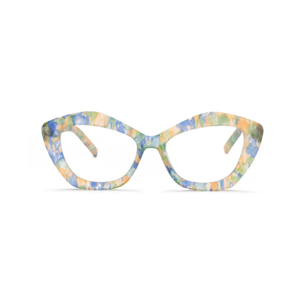 Irregular Cat-Eye Glasses with Colorful Thick Frames VK2226 - Image 5