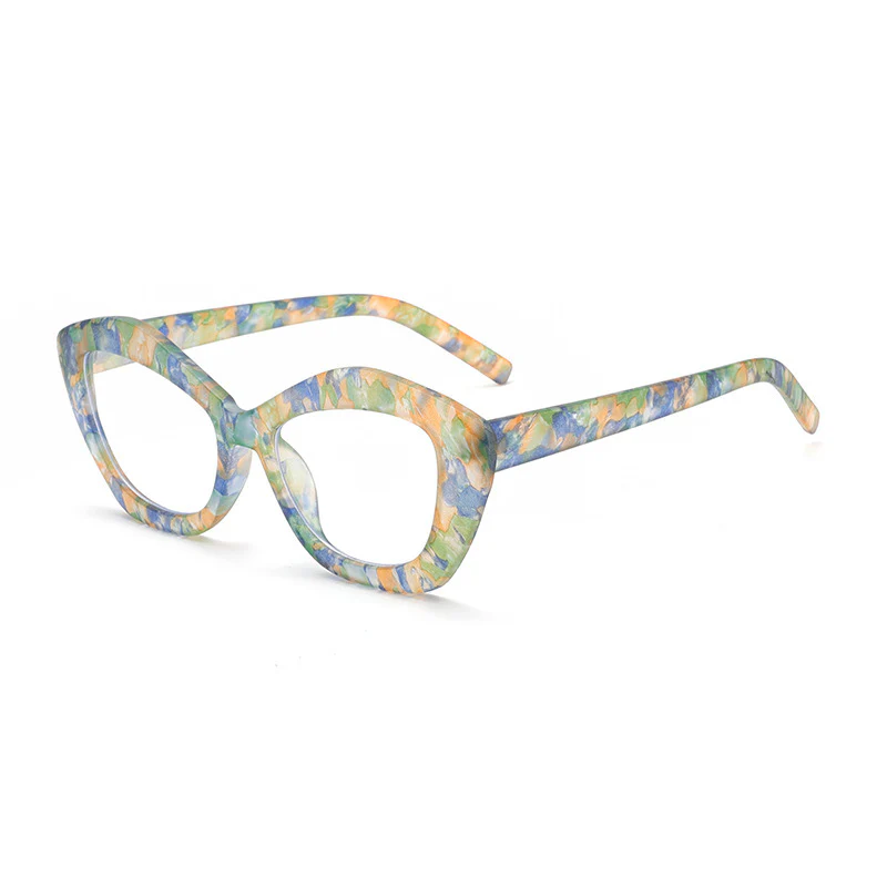 Irregular Cat-Eye Glasses with Colorful Thick Frames VK2226 - Image 6