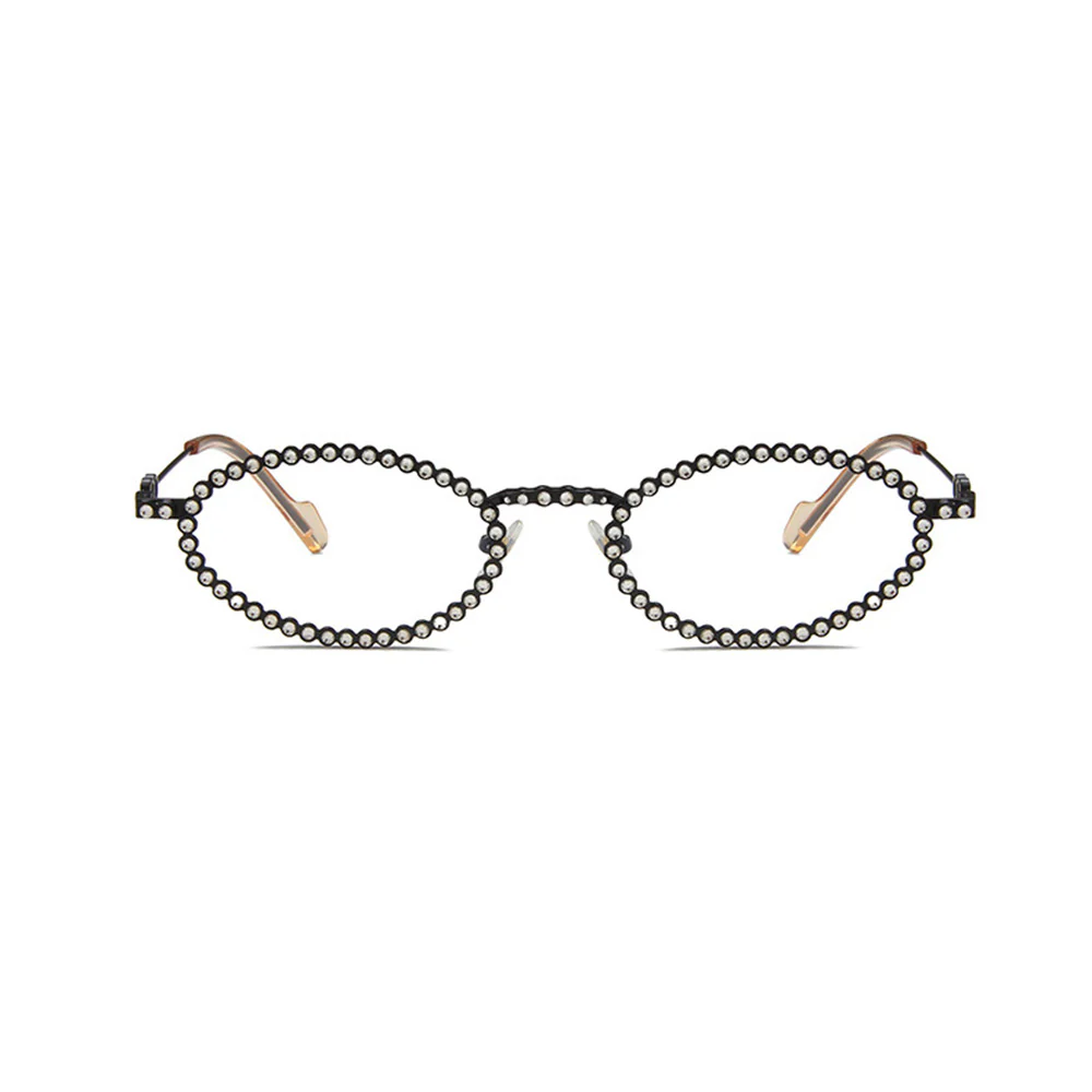 Full Rhinestone Oval Glasses Frames Y2K Fashion VK2228
