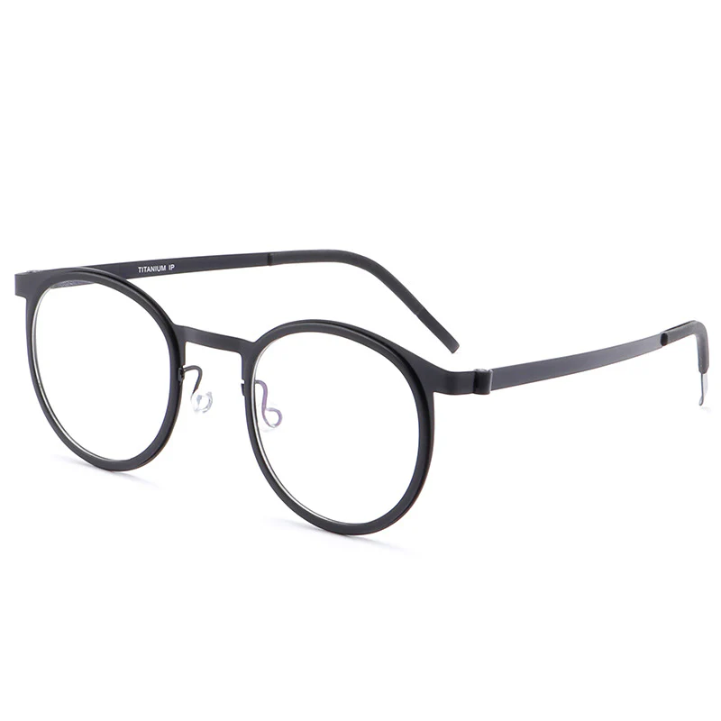 Round Retro Glasses Ultra-Light Pure Titanium Frames VK2229 - Image 11