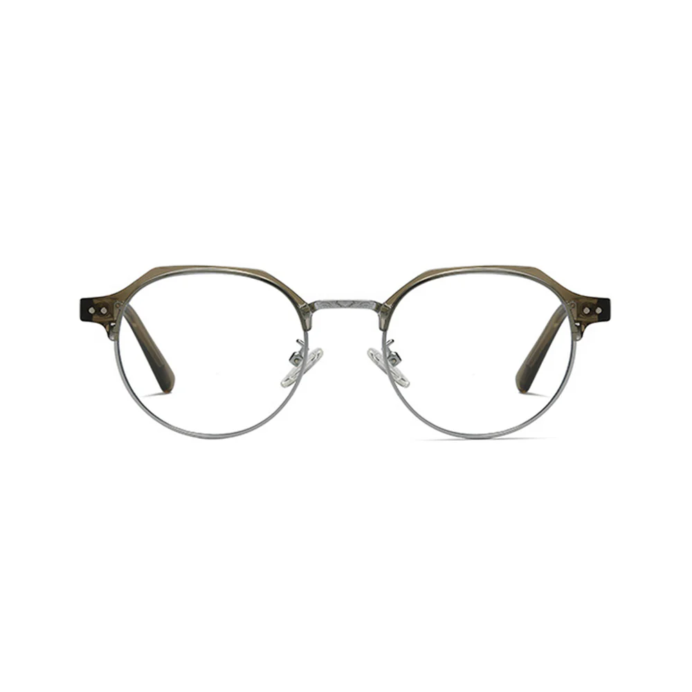 Round Browline Fashion Blue Light Blocking Glasses VK2231 - Image 12
