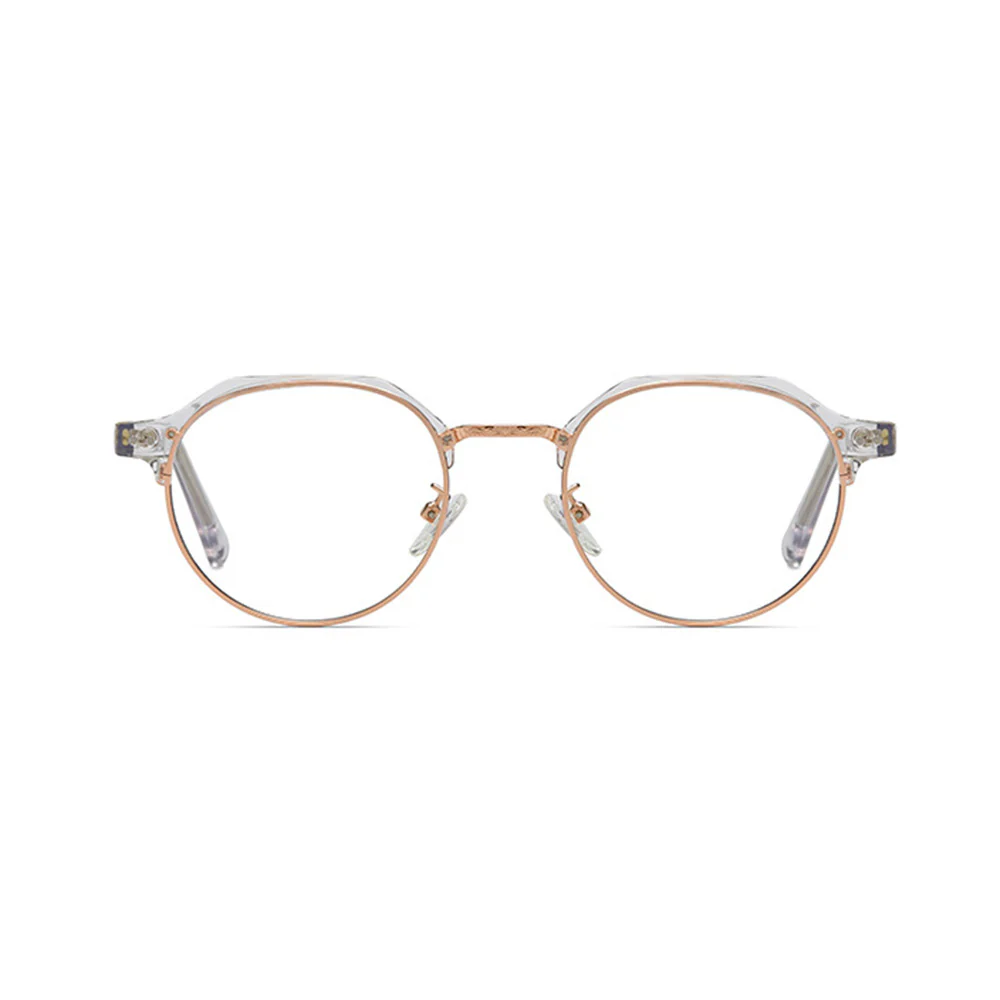 Round Browline Fashion Blue Light Blocking Glasses VK2231 - Image 8