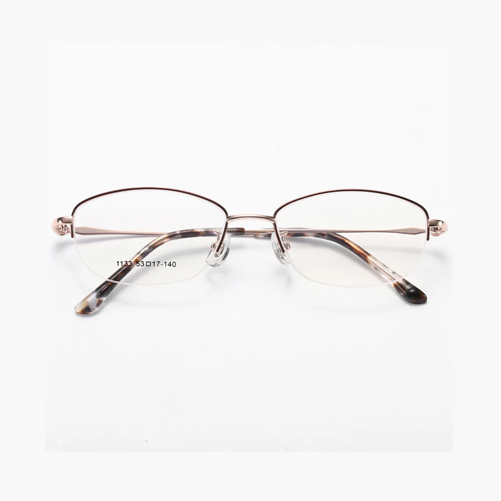 Ultra-Light Oval Metal Eyeglass Frames for Women VK2237 - Image 10
