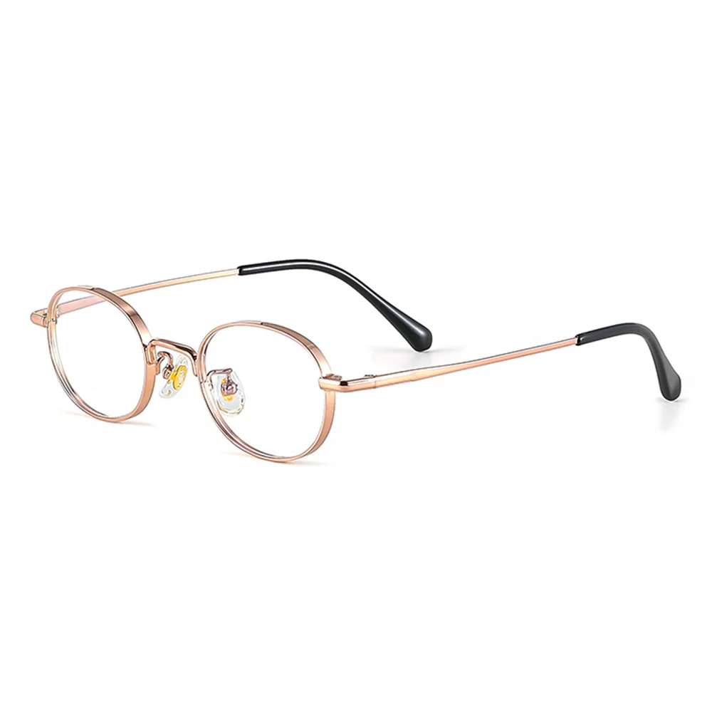Pure Titanium Small Frame Glasses for High Prescription VK2239 - Image 4