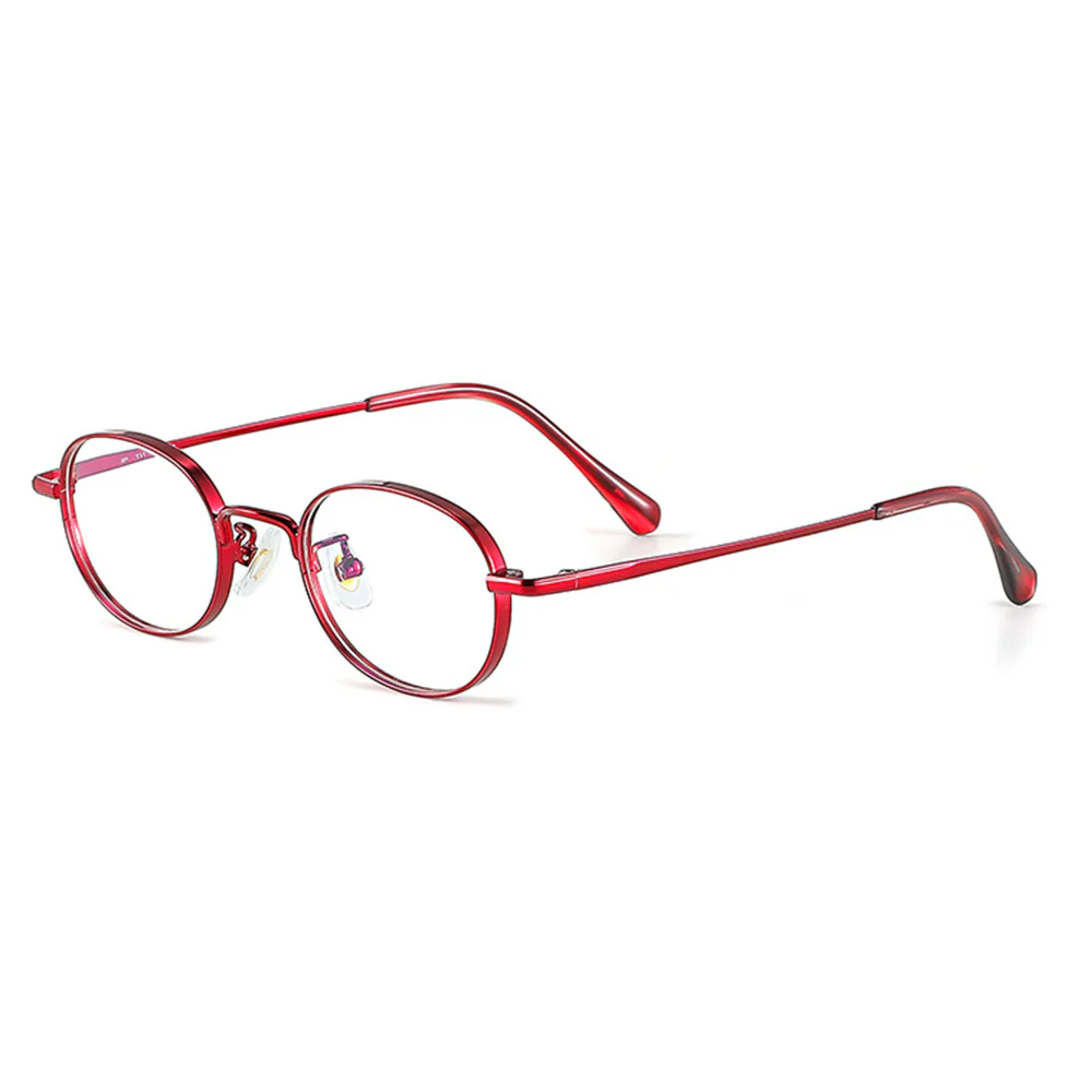 Pure Titanium Small Frame Glasses for High Prescription VK2239 - Image 8