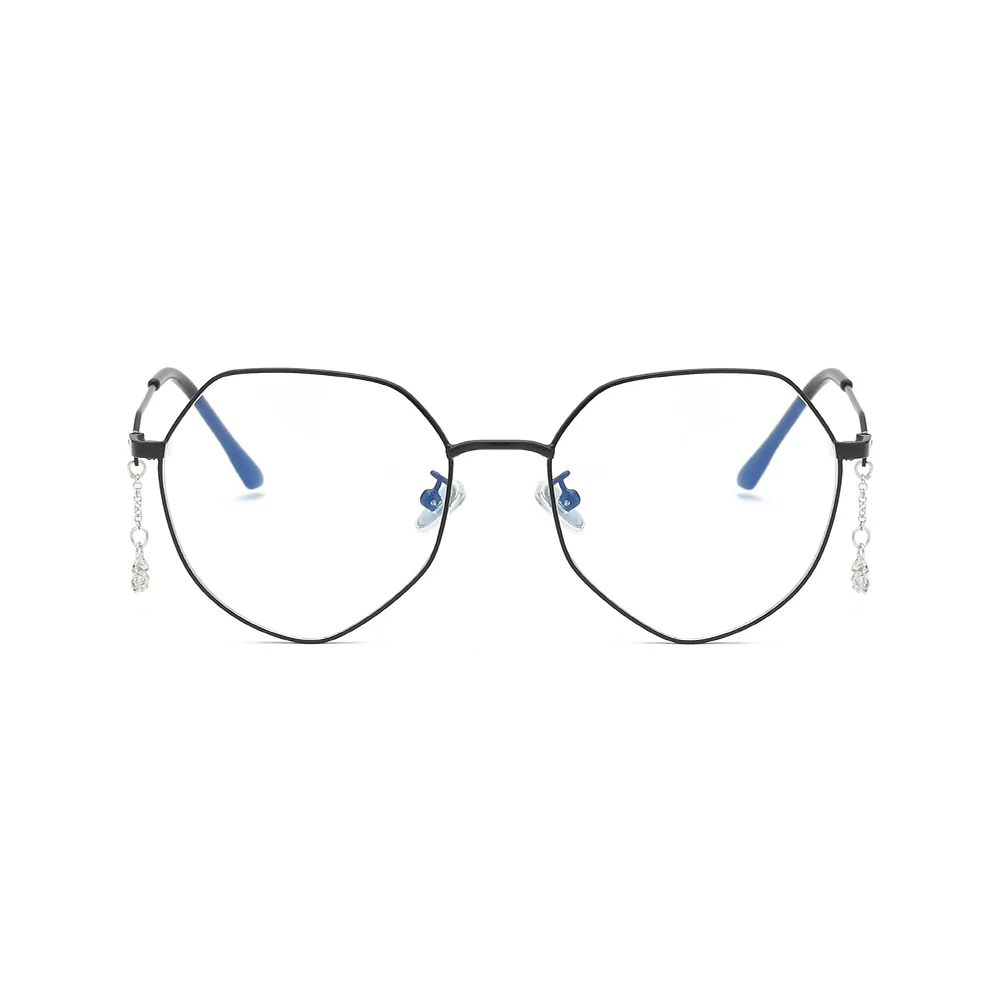 Geometric Metal Chain Pendant Fashion Glasses for Women VK2253