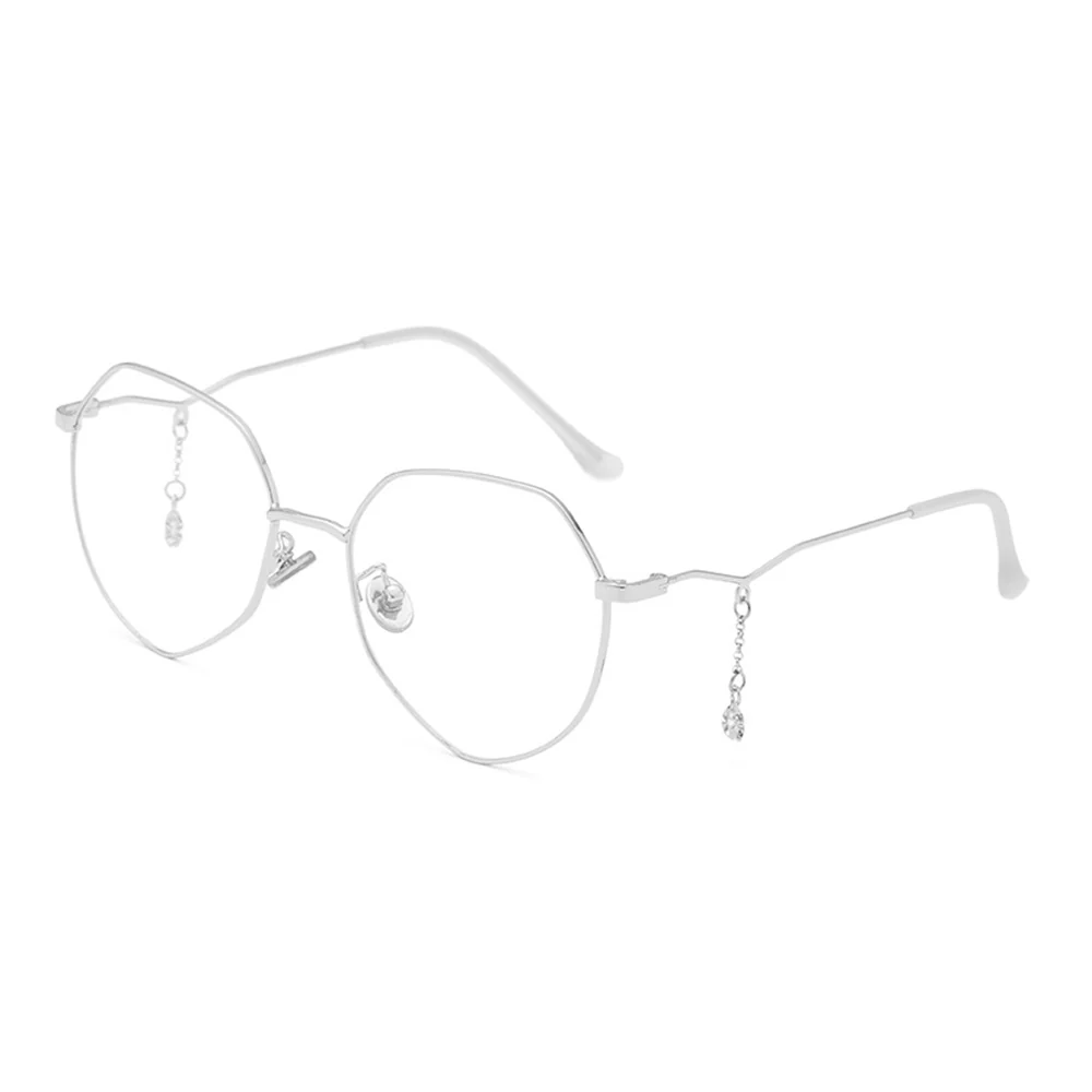 Geometric Metal Chain Pendant Fashion Glasses for Women VK2253 - Image 6